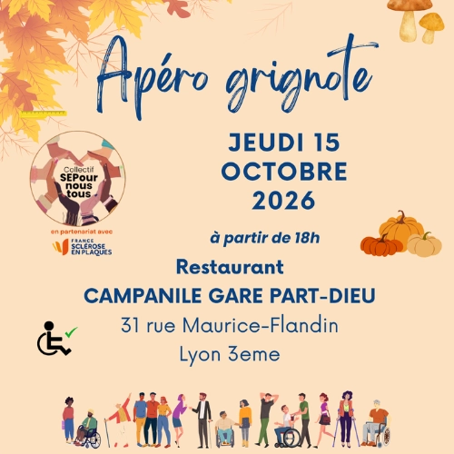 Apéro grignote SEP - Lyon : rendez-vous le 15 octobre