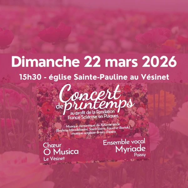Concert de printemps au profit de France Sclérose en Plaques au Vésinet