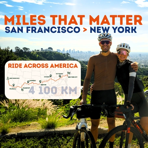 Céline et Clément : une traversée des États-Unis à vélo pour soutenir France Sclérose en Plaques