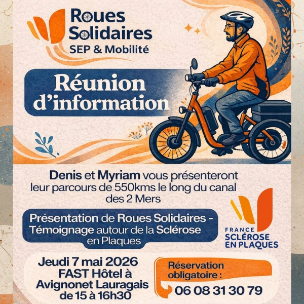 Sclérose en plaques : Roues Solidaires informe et sensibilise en Haute-Garonne