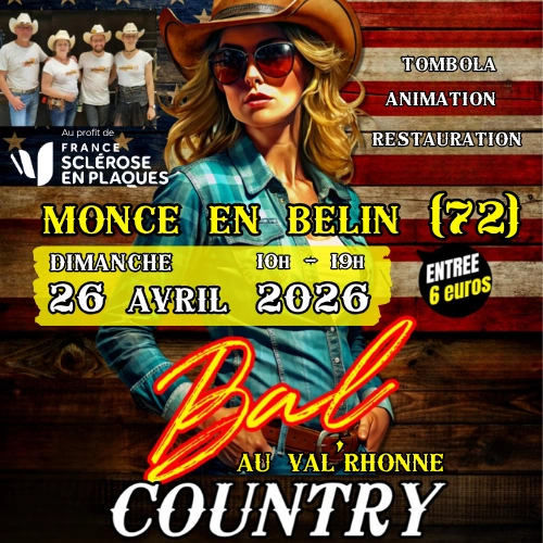 Bal country à Moncé-en-Belin : danse et mobilisation contre la sclérose en plaques
