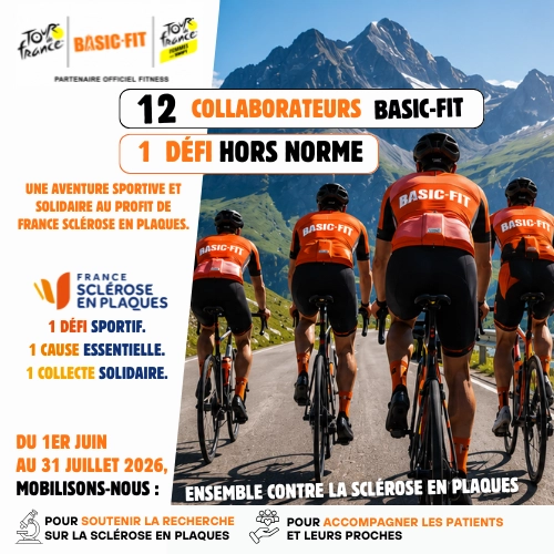 Basic-Fit France se mobilise aux côtés de France Sclérose en Plaques pour l’Étape du Tour 2026