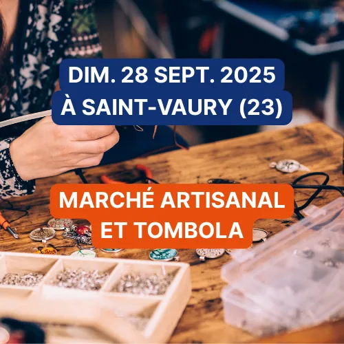 Marché artisanal à Saint-Vaury : une journée pour allier plaisir et solidarité