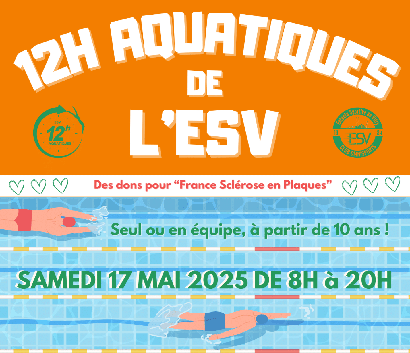 Les 12h aquatiques de l'ESV à Vitry-sur-Seine